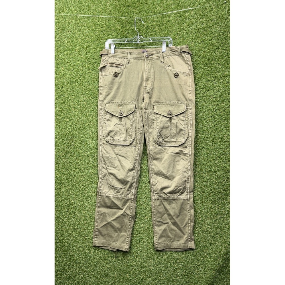 PRPS Goods & Co Cargo Pants Mens 32 Olive Green Slim Fit Military Moto y2k